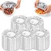 Quorumsg 50 Pezzi Coperchio Alluminio con Elastico, Coperture per Alimenti | Coperture in Lamina per Alimenti, Coperchi in Alluminio per la Cucina, Coperture per Alimenti Riutilizzabili per Casa Picn