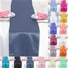Time to Sparkle 10X Satin Runner da Tavolo 30x275cm Raso Satin Tovaglia Nozze Banchetto Partito Nuziale Matrimonio Décor (Navy Blue)
