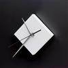 KalaMitica - Orologio Magnetico Quadrato, Bianco Opaco - Per Lavagna Magnetica da Parete e Superfici in Acciaio Ferritico, Design Moderno - 10 x 10 x 3,5 cm