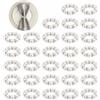 mellystore 30 Pezzi Anelli per Tovaglioli con Perle,Silver Metallo Anelli di Tovagliolo,Fermatovaglioli Eleganti,Tovaglioli Fibbia di Natale Adatto per Cene, Natale, Banchetti di Nozze e Feste a Tema.