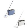 Mediawave Store - Set Lavapavimenti Secchio 15 Litri con Ruote e Maniglia Mop Rotante 360 Gradi Sistema di Centrifuga Autostrizzante per Pulizia Pavimenti Casa e Ufficio