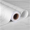 Stickyart Pellicola Adesiva per Mobili Effetto Marmo Bianco 30cm x 400cm Rivestimento Parete Carta da Parati Effetto Marmo Carta da Parati Adesiva Muro Bianca Lucido Piano Top Cucina Muro Impermeabile