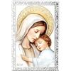Holyart Madonna con Bambino quadretto legno Valenti cornice argento 14x9 cm