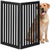Relaxdays Cancelletto di Sicurezza per Cani, Cancellino Scale per Cuccioli, Barriera per Animali, HxL: 91,5x103 cm, Nero