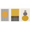 iYoucase Grigio E Nero Linee Poster Stampe Righe Giallo Parete Arte Tela Quadri Minimalista Senape Colori Quadro Soggiorno Camera Decorazioni 50x70 cm x 3 Senza cornice