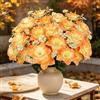 Luabue 4 Steli Fiori Artificiali Narcisi 45cm Narcisi Decorazioni Autunnali | Fiori Finte di Seta per Decorazioni per Halloween Cimitero Casa Feste Ufficio Giardino Matrimoni Centrotavola