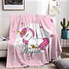 HZVRTN - Coperta unicorno, coperta morbida, in flanella, per bambini, rosa, coperta soffice per ragazze, regalo di compleanno, per divano, divano letto, camera da letto, coperta in pile (unicorno A