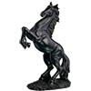 PIGPIGFLY Nero Scultura di Cavallo Nodo Statua - Oggetto Animale in Resina per Decorazioni Casa, Statue Decorative per Arredamento Salotto, Mensola e Ufficio