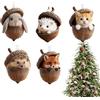 Generic Decorazioni Natalizie Per L'Albero Di Natale 5 Pezzi Decorazioni Festive | Addobbo Natalizio Animale Artigianale Per Famiglia E , Per Interno Ed Esterno, Per Finestra,