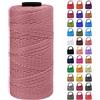 LEREATI Cordino per Borse Uncinetto Filo Macrame 1.5mm x 200m Macrame Corda Macramè Filo Colorata, Cordoncino per Borse a Uncinetto, Fai da Te, Arazzo da Parete (Sabbia di fagioli)