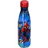 CARTOON Bottiglia termica in acciao inossidabile con tappo svitabile, borraccia termica in acciaio inox per bambini ragazzi, 500 ml (Spiderman, rosso)