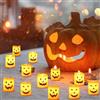 JINGTOPS 12 Candele LED di Halloween,Lanterne Halloween Decorazioni Tavola | con Espressione Strana,Decorazioni Halloween Giardino, Zucca Luminosa,Candele Halloween di Cera Senza Fiamma (luce calda)