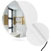 Termofol Pellicola Riscaldante Antiappannamento 230V per Specchio da Bagno - Tappetino Riscaldante Elettrico Anti-Umidità - Ideale per Specchi - Ovale ⌀ 30 cm((30W)