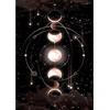 RICUVED Diamond Painting Adulti Con Fasi Lunari 30x40cm | Diamond Painting Adulti Gatto Nero Con Fasi Lunari Tela Numerata Strass Brillanti Kit Creativo Fai Da Te
