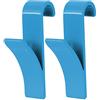 MSV 141411 ganci per radiatore, 2 pezzi, in plastica, 6,4 x 9,8 x 2,5 cm, blu