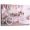 Printerland Quadri Moderni Soggiorno SHABBY CHIC Bicicletta Rose Quadro moderno di tela da Parete XXL grande Stampa su tela canvas Camera da letto Decorazione Murale muro Arredo Cucina (50x70 cm, 7)