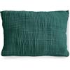 PinkZebra Fodera per cuscino 30 x 45 cm in mussola biologica, certificata ÖkoTex, fodera per cuscino in 100% cotone biologico, fodera in mussola, con cerniera, prodotta nell'UE, Malachite