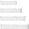 QWORK® Set di 4 Divisori Cassetti Regolabili, Organizzatore di Spazio per Cassettiere, Armadi, Mensole (30-50 cm)