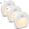 ANOPU Luce Notturna Bambini LED, 5 Dimming con 3 modalità (Calda/Fredda/Mista), Luce Notturna da Presa con Sensore di Movimento/ di Luce, per Cameretta, Camera da Letto, scale, Corridoio [3 Pezzi]
