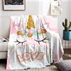 HZVRTN Coperta a forma di unicorno, in flanella, per bambini, colore rosa, per ragazze, morbida, ideale come regalo di compleanno, divano, letto, coperta in pile (unicorno B, 130 x 150 cm)