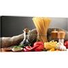 canvashop Quadri Moderni Soggiorno Cucina Pasta Stampa Su Tela 60x30 cm | Canvas Da Parete, per Ristorante, Pizzeria