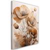 Feeby Quadri Camera Da Letto - Stampa su Tela - Quadro Moderno Soggiorno - Papaveri dipinti in seppia - 30x45 cm - Decorazione Da Parete