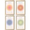 Aomhrek Set di 4 poster di immagini Body Mind Soul, Aura Set, immagini estetiche per parete Clean Girl, Aesthetic Room
