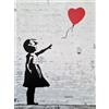 KUSTOM ART Poster da Parete Banksy Stampa Artistica su Carta Patinata 40x30cm Senza Cornice