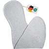Opanoli Cuscino per chi dorme sul fianco, grigio, 100% cotone, per gravidanza, a forma di corpo, Öko-Tex, lavabile, cuscino per allattamento, adatto per chi dorme sul fianco