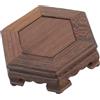 SWOOMEY Supporto Piante in Legno a Forma Esagonale, Piedistallo Decorativo per Vasi, Rialzo Multiuso per Interni, Base Espositiva per Soggiorno e Ufficio
