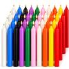 AOTOIE 40 candele colorate, 1,27 x 10 cm, piccole candele a punta colorate | Mini candela magica senza profumo, senza goccia, per feste di compleanno, decorazione, stregoneria, Wicca, rituale, chiesa