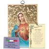 F.LLI BONELLA FRATELLI BONELLA - Quadro Religioso Camera Da Letto Cuore Immacolato di Maria e Salve Regina in Italiano - Quadro Legno in MDF di Pioppo Camera Da Letto 8 mm x 10 cm x 15 cm