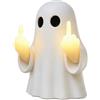 Generic Illumina la statuetta di fantasma che si capovolge, mini Halloween fantasma | Resina liscia resistente, decorazione per camera da letto, fantasma incandescente che gira la lampada del dito medio