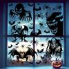 VAWcornic 5 fogli 37 pezzi adesivi giganti per finestre di Halloween con mostri spaventosi, per decorazioni di Halloween