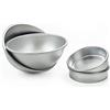 TRIXES Set stampi per torta a sfera in alluminio - Semisfere | Include 2 stampi semisfera e 2 stampi rotondi da 15,2 cm per torte calcio, tennis, golf e decorative.