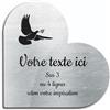 OCAP-FUNERAIRE.COM Targhetta con incisione funeraria con ramoscello modello 1 adesivo modello cuore (15x15 cm) personalizzata 1-3 linee in alluminio spazzolato