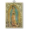 F.LLI BONELLA Fratelli Bonella | Quadro Sacro su legno MDF di pioppo 8mm con Mosaico in lamina dorata della Madonna di Guadalupe con Preghiera sul retro 10 x 15 cm | Made in Italy