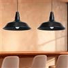 Maxled, Light is Led! 2 Pezzi Lampada Sospensione Retrò Stile Industriale Vintage Lampada Cucina Nera Lampada Sospensione In Metallo E27 per Ristorante Soggiorno Ø26cm