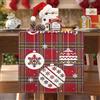 BonBotimen Runner Tavola Natalizia 140 x 40 cm Runner Tavola Moderno Tartan Rossa Runner Natalizio da Tavolo Bianco Fiocco di Neve Runner per Il Tavolo per Casa, Comunione, Compleanno, Festa
