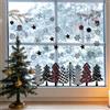 WandSticker4U®- Adesivi finestre natale BOSCO INVERNALE a quadri (64x47 cm) I Adesivi natalizi per finestre albero di Natale riutilizzabili I Decorazioni vetrofanie natalizie bambini