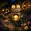 Kizozo Lampade solari per esterni, decorazione da giardino, rana, luci solari decorative per il giardino, luci dinamiche per occhi, impermeabilità IP65, per cortile, terrazza, prato, sentiero, paesaggio