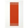 Corredocasa Tris Centrini Canapa di Misto Lino con Balza Ricamata di Pizzo Set 1 Pezzo Runner da Tavola Rettangolare e 2 Centri Piccoli Moderni per Cucina Sala da Pranzo (Arancione, Runner 38x120 cm)