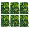 hongward 6 pannelli da parete con piante artificiali, 60 x 40 cm, con fiori 3D, decorazione da parete, per giardino, balcone, matrimoni, ristoranti