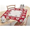 BIANCHERIAWEB Tovaglia Copritavolo Centrino Runner Tavola Fantasia Tirolese Ortles Made in Italy 90x90 Ortles