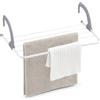 Holyhome Stendino da Termosifone, Balcone o Terrazzo in Metallo 68x38x15cm | 5 Metri Filo | Stendino Termosifone, Stendino Pieghevole, Per Piccolo Balcone, Asciugatoio Biancheria