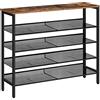 HOOBRO Scarpiera, Scaffale Portascarpe a 5 Livelli, Organizzatore Portascarpe, 100 x 30 x 85 cm, Inclinabili o Piatto, 16-20 Paias, Scaffale per Calzature, per Ingresso, Soggiorno EBF101XJ01