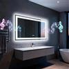 Olyvren Specchio da bagno a LED, altoparlante Bluetooth 3 Colori, 120x70 cm | Anti-appannamento, 3 temperature di colore, luminosità dimmerabile, funzione memoria, impermeabile, supporto da parete