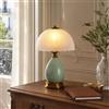 HvKvHvY Lampada Da Tavolo In Ceramica Vintage Moderna, Lampade Tradizionali Retro Da Letto, Lampada Verde Classica Chinoiserie Per L'Arredamento Della Casa Soggiorno Camera Da Letto(02)