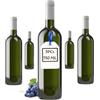 Firmadigaranzia srl FDG | 3 Bottiglie vuote Bordolese in Vetro Scuro UVAG per Vino Rosso, Bianco e Rosato con Imboccatura idonea per Tappo in Sughero, 750 ml