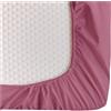Gilania Lenzuolo Singolo con Angoli in Cotone, 90x200 h 25 cm, Rosa Intenso | Lenzuolo Sotto, 90 x 200 cm 100%, Alta Qualità, Angoli Elasticizzati, Altezza 25 cm Collezione Lecti
